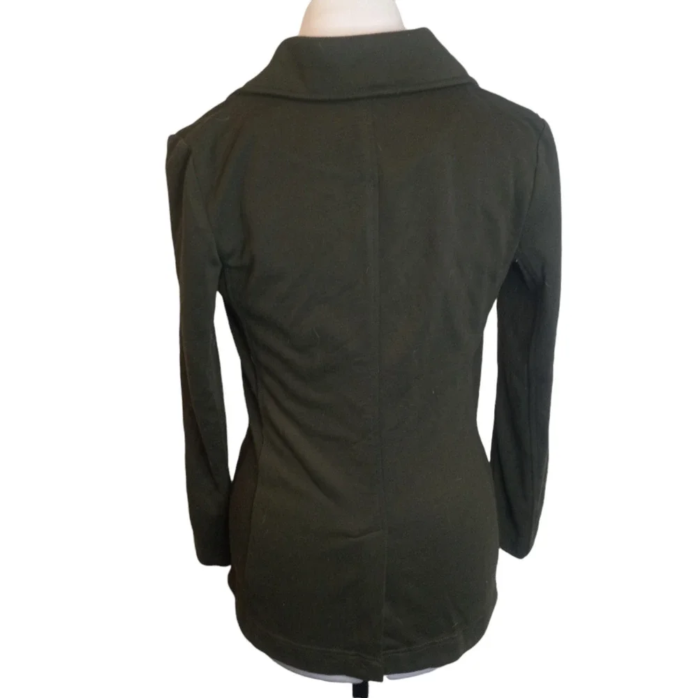 41 Hawthorn Women Green Long Sleeve Notch Lapel Double-Breasted Pea Coat Sz XS - Picture 2 of 7